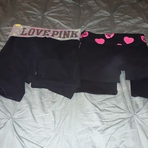 2 pair women's capri yoga pants size sm,medium